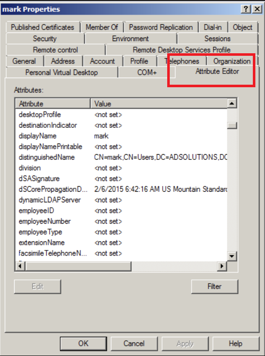 Ldap Object attributes